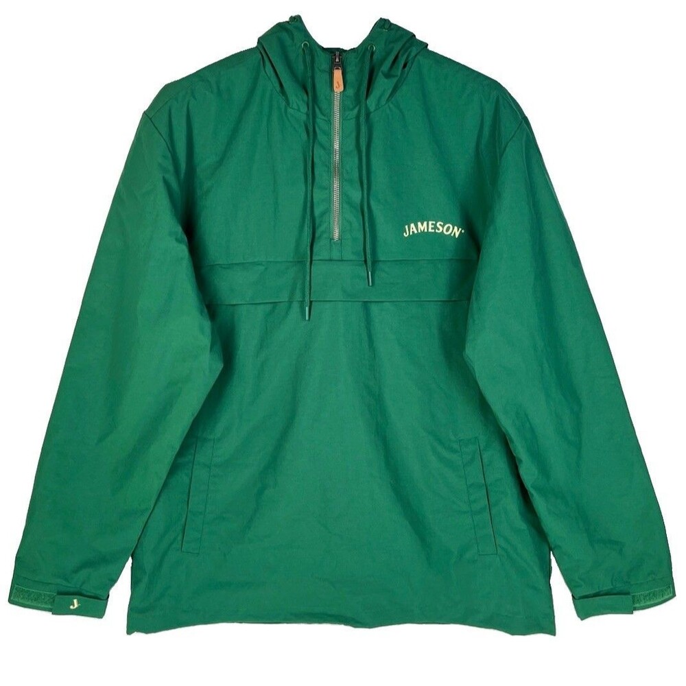 Jameson Whiskey Jacket Small 1/2 Zip Canvas Hoodie Poncho Pullover Windbreaker